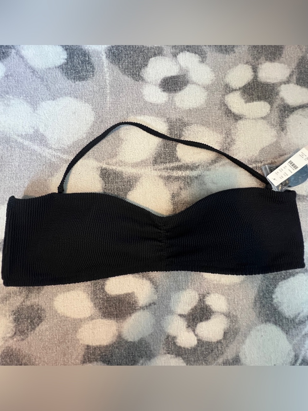 J. CREW Swim Top Bandeau Halter Ribbed Bikini 3X NWT